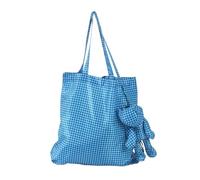 ZythrXLate Sac à provisions Plaid enduit ours coton remplissage imperméable fourre-tout réutilisable épicerie sac à provisions léger(Color4)