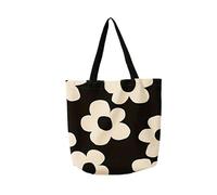 ZythrXLate Sac à provisions Sac fourre-tout imprimé fleur jaune, sac à dos la mode réutilisable, main multifonctionnel, provisions en toile imprimée