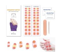 Zytuuob Autocollants auto-adhésifs pour ongles en Gel Semi-durci, lampe UV/LED requise, 20 enveloppes de vernis à ongles en Gel pour femmes filles nail designs Autocollants (52)