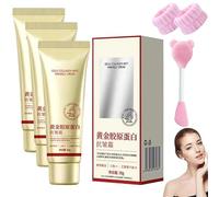Zytuuob Crème au collagène doré, 50 g Crème coréenne au collagène doré, crème anti-rides pour raffermir la peau du visage, hydratation profonde prolongée pour une fermeté améliorée (3PCS)