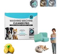 Zytuuob Pastilles Washing Machine Cleaner éliminent les odeurs de poils d'animaux le calcaire détartrant et pour les fosses septiques tous les lave-linge à chargement frontal et par le haut (1PCS)
