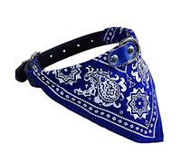 ZYUEER Echarpe Foulard Col Bandana Triangle pour Chien Chat Animaux Collier reglable pour Cravates Animaux de Compagnie (Bleu)