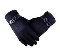 ZYUEER Gants Tactiles Homme Pour Texting Driving, Gants En Cuir Chauds D'Hiver, Doublure En Molleton, Gants Sport à éCran Tactile Gloves Men (Marine)