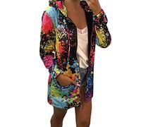 ZYUEER Sweat à Capuche Femmes, Printemps Automne Hiver Sweat-Shirt Manteau Veste LâChe DéContracté Chemise Capuche DéContractéE T-Shirts Multicolore (Noir, M(EU=38))
