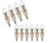 ZYUJIA Ampoules à Filament LED E14 Pas Dimmable 10W(Équivalent 90W)900LM Petites Ampoules à Bougie à Vis Edison Blanc Chaud 3000K Vintage Lampe Candélabre à Économie D'énergie,Un Paquet de 10
