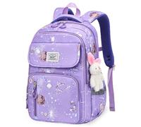 ZYUPHY Sac à Dos Enfant Cartable Fille Primaire Imperméable Sac a Dos Garcon Multi Poche Cartables Scolaires au Design Ergonomique Grande Capacité Cartables pour CE1-CE2,CM1-CM2 D'école Étudiants