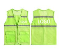 ZYWEHC Gilet De Sécurité Réfléchissant avec Logo Personnalisé, Vêtements De Travail Printemps Été Gilet De Volontaire en Maille Respirante Manteau sans Manches pour Femmes Hommes