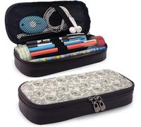 Zywl Fournitures De Bureau Écriture Trousses Dragon Fair Green Cute Pen Pencil Case Leather 8 X 3.5 X 1.5 Inch Big Capacity Double Zippers Pencil Pouch Bag Pen Holder Box For School Office Girls Boys