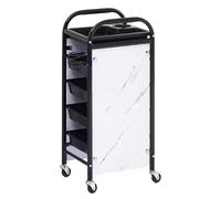 ZYWMZJ Chariot de Salon Portable avec tiroir et Support for sèche-Cheveux, Station roulante for Salon, Spa et Studios de Tatouage(Weiß)