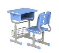ZYWMZJ Ensemble Bureau Et Chaise for Enfants À Hauteur Réglable - Poste De Travail Ergonomique avec Plateau en Plastique for Salles De Classe, Cours Particuliers Et Usage Domestique(B)