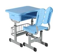 ZYWMZJ Ensemble Table Et Chaises D'école Et D'étude À Domicile en Tubes d'acier Robustes À Hauteur Réglable - Idéal for Les Étudiants De Tous Âges(B)