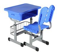 ZYWMZJ Ensemble Table Et Chaises Réglables en Tube d'acier De Haute Qualité for Étudiants - Idéal for Les Écoles Et Les Espaces D'étude À Domicile