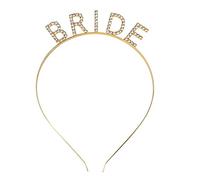ZYWQ Bandeau Bride, Bride to Be Tiara, Bandeau de Mariée en Strass, Serre Tete Mariage, pour Soirée Entre Filles, Mariage, Décorations de Mariée, Douche Nuptiale (Or)