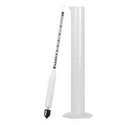 ZYWUOY Alcoomètre 0-100 % mesure l'alcool dans de l'alcool distillé hydromètre 23 cm avec pot d'échantillonnage de 100 ml