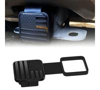 ZYWUOY Cache d'attelage de remorque pour récepteurs de 5,1 cm, compatible avec Toyota Tacoma pour Ford F150, Jeep pour Gladiator pour RAM 1500, en caoutchouc avec motif drapeau américain