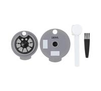 ZYWUOY Capsule de café réutilisable, compatible avec Bosch, capacité de 12 g, grise, avec couvercles, cuillère, brosse, tasse rechargeable respectueuse de l'environnement pour brassage maison