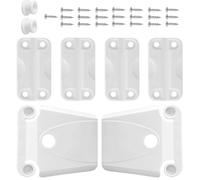 ZYWUOY Coole Kit de charnière et loquet de rechange pour Igloo, 4 charnières, 2 loquets avec vis, pièces de réparation en plastique résistant aux UV pour refroidisseurs de 25 à 165 litres, blanc
