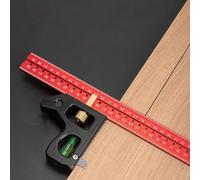 ZYWUOY Équerre combinée multifonction en acier inoxydable - Outils de menuiserie pour le travail du bois (600 mm)