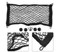 ZYWUOY Filet de rangement élastique extra large pour camionnette, camping-car, caravane, bateau, poche en maille noire pour téléphone, bouteille, documents