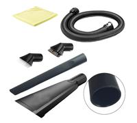 ZYWUOY Kärcher Kit de nettoyage d'intérieur de voiture pour aspirateurs humides/secs, 6 pièces avec tuyau d'extension de 1,5 m, suceur plat et chiffon en microfibre, compatible avec les modèles
