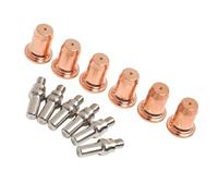 ZYWUOY Kit de consommables pour coupe-plasma pour torches PT-60 et IPT-60 - 12 pièces avec buses et électrodes de 1,1 mm, compatible avec PowerPlasma 50S/60S, PowerPro 205Si/256Si