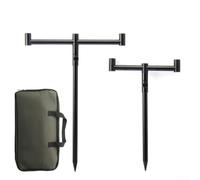 ZYWUOY Kit de pêche à la carpe Buzz Bar avec sac de pêche, bâtons de banque et 2/3 têtes de support de canne (2 têtes 29-49 cm)