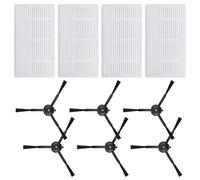ZYWUOY Kit de rechange pour brosse latérale et filtre Tapo RV30 Max/RV30 Max Plus, lot de 4 brosses latérales + 6 filtres, compatible avec les aspirateurs robots séries RV20/RV30
