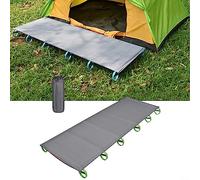 ZYWUOY Lit de Camping Portable, lit de Camping ultraléger Pliant Simple, lit de, lit de Tente, Cadre en Alliage d'aluminium avec Sac de Transport pour la randonnée, la pêche, Vert
