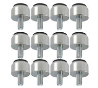 ZYWUOY Lot de 12 pieds de nivellement de meubles en acier inoxydable, patins à hauteur réglable pour sols inégaux, coussinets de réduction du bruit avec protection du sol, supports robustes pour