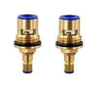 ZYWUOY Lot De 2 Cartouches De Rechange pour Robinet Mitigeur | universelles en laiton pour robinet mélangeur en céramique 1/2" x 45 mm pour robinets de cuisine, salle de bain et douche