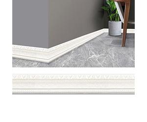 ZYWUOY Lot de 5 garnitures autocollantes en mousse de 2,3 m, pour plinthes, décoration murale, colle forte