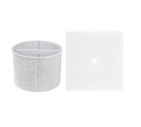 ZYWUOY Panier de skimmer et couvercle avec anneaux de support pour SPX1082CA SPX1082E SP1084, couvercle en plastique blanc 25,4 cm