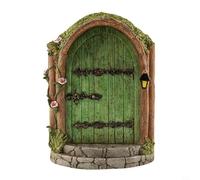 ZYWUOY Porte de jardin féérique miniature en bois pour arbre, coupe à la machine (D)