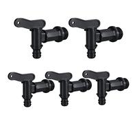 ZYWUOY Robinet de rechange pour citerne d'eau en plastique et écrou pour seau de rangement de jardin, baril de pluie, clipsable ou emboîtable, noir