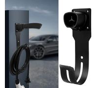 ZYWUOY Support mural pour câble de charge Tesla pour modèle S/3/X/Y, support mural en ABS pour organisation du cordon de charge EV, 21 x 6,7 cm, noir avec 4 vis