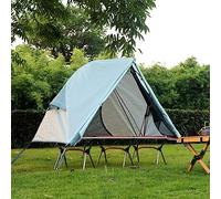 ZYWUOY Tente de Camping Double Couche 2-3 Personnes, Tente familiale imperméable et Coupe-Vent pour Camping, extérieur et Voyage, Off The Ground Tent avec Poche à Cordon