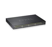 Zyxel GS1920-48HPV2 Géré Gigabit Ethernet (10/100/1000) Connexion Ethernet, supportant l'alimentation via ce port (PoE) Noir