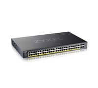 Zyxel Commutateur PoE+ Gigabit Ethernet 48 Ports géré Intelligent | Budget de 375 W | 4 emplacements SFP+ 10G | Mode Cloud Hybride [XGS1935-52HP]