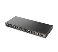 Zyxel Commutateur Réseau 16 Ports | Switch Gigabit Ethernet Non Géré | 16 Ports GbE | Design Slim | Dip Commutable | sans Ventilateur | Kit de Montage Mural Inclus | GS1100-16ES