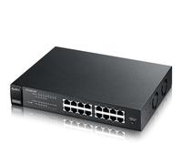 Zyxel ES1100-16P L2 Connexion Ethernet, supportant l'alimentation via ce port (PoE) Gris