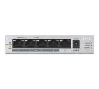 Zyxel GS1005HP Non-géré Gigabit Ethernet (10/100/1000) Connexion Ethernet, supportant l'alimentation via ce port (PoE) Argent