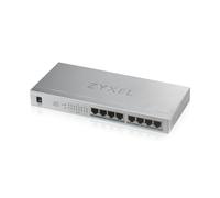 Zyxel GS1008HP Non-géré Gigabit Ethernet (10/100/1000) Connexion Ethernet, supportant l'alimentation via ce port (PoE) Argent