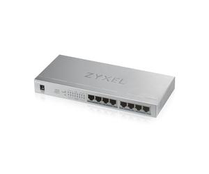 Zyxel GS1008HP Non-géré Gigabit Ethernet (10/100/1000) Connexion Ethernet, supportant l'alimentation via ce port (PoE) Argent