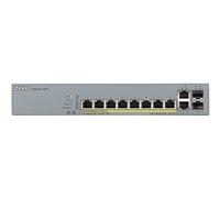 Zyxel GS1350-12HP - Commutateur - intelligent - 8 x 10/100/1000 (PoE+) + 2 x 10/100/1000 (liaison montante) + 2 x Gigabit SFP (liaison montante) - de bureau Montable sur rack - PoE+ (130 W)