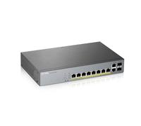 Zyxel GS1350-12HP-EU0101F commutateur réseau Géré L2 Gigabit Ethernet (10/100/1000) Connexion Ethernet, supportant l'alimentation via ce port (PoE) Gris