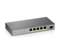 Zyxel GS1350-6HP-EU0101F commutateur réseau Géré L2 Gigabit Ethernet (10/100/1000) Connexion Ethernet, supportant l'alimentation via ce port (PoE) Gris
