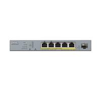 Zyxel GS1350-6HP-EU0101F commutateur réseau Géré L2 Gigabit Ethernet (10/100/1000) Connexion Ethernet, supportant l'alimentation via ce port (PoE) Gris