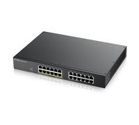 Zyxel GS1900-24, 24-port GbE L2, 12 Port PoE Smart Switch, rackmount, 130 Watt