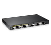 Zyxel "GS1900-48HPv2 Géré L2 Gigabit Ethernet (10/100/1000) Connexion Ethernet, supportant l''alimentation via ce port (PoE) Noir, Switch"