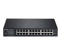 Zyxel 24-Port GbE Smart Hybrid Mode Switch | Mode Standalone ou Nebula Cloud | Montage en Rack | Sans Ventilateur [GS1915-24E]